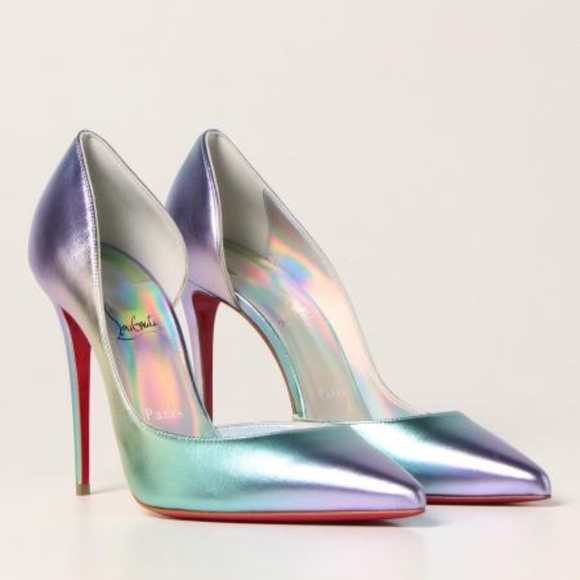 Christian Louboutin Shoes - CHRISTIAN LOUBOUTIN Iriza 100 leather pumps in Multi/Lin Las Ab Size EU 38/US 8